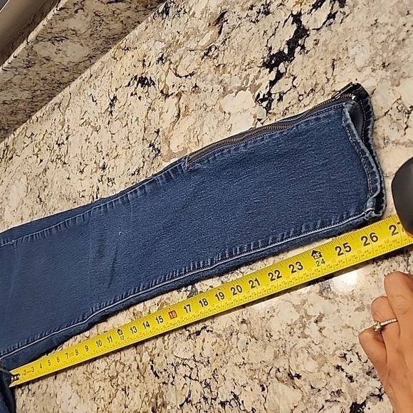 articles of society zipper ankle low rise blue skinny jeans 26 - Picture 7 of 14